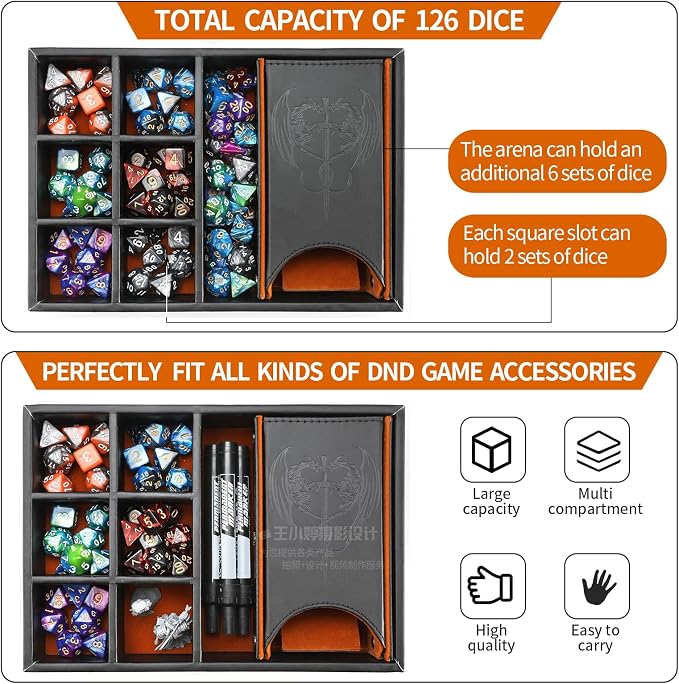 Grajar DND Dice Tray and Dice Tower - Image 2