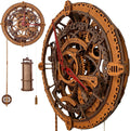 WOODEN.CITY Steampunk 3D Puzzle Clock – DIY Mechanical Wall Clock Kit by WoodenCity