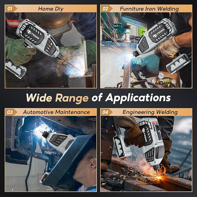Portable Handheld Welding Machine - 110V IGBT Inverter Handheld Welder, 20-120A ARC Adjustable Current, Hot Start & Anti-Stick for 3/32"-1/8" Welding Rods(Grey)