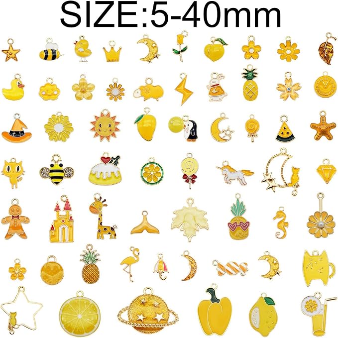 30pcs Mixed Enamel Charms Pendants - Image 4