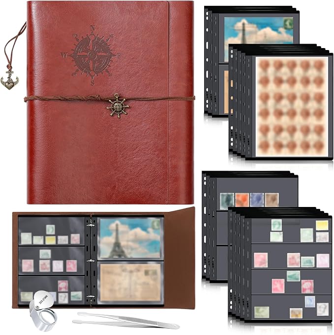 Stamp Collecting Album Binder Kit by Lewtemi