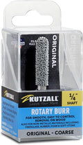 Kutzall Original Ball Nose Rotary Burr, 1⁄4" Shaft, Coarse -Wood Carving Bit for Bosch, DeWalt, Milwaukee, etc. Abrasive Tungsten Carbide, 1⁄4" (6.3mm) Head Dia.X 1-3⁄8" (34.9mm) Length, BN-14