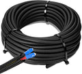 Sasylvia 3/8" x 25 ft Split Wire Loom Tubing Automotive Wire Loom Assortment Split Cable Sleeves Bulk Flexible Electrical Conduit Protective Kit