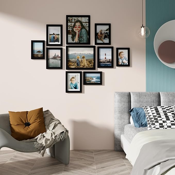 Vittanly 10 Pack Picture Frames Collage Wall Decor, Gallery Wall Frame Set - Image 2