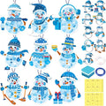 Renbuzhu 42PCS Winter Crafts Bulk: Snowman Paper Suncatchers DIY Kit by Renbuzhu