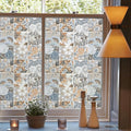 DKTIE Vintage Nature Art Tile Seamless Pattern Bathroom Window Privacy Film by Dktie