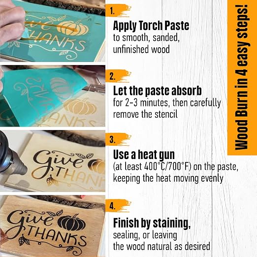 Torch Paste - The Original Wood Burning Paste | Made in USA | Heat Activated - Image 4