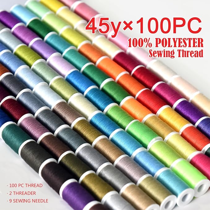 Sewing kit 100 Color Set of Handy Polyester Thread - Image 2