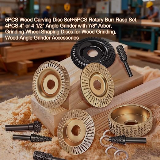 14PCS Angle Grinder Wood Carving Disc Set - Image 8