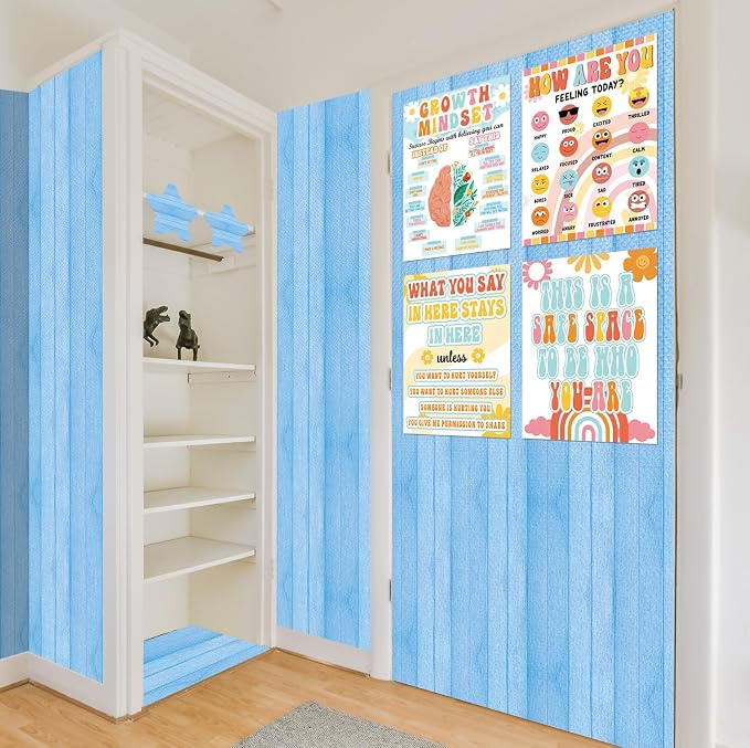 Inkspire Light Blue Wood Bulletin Board Paper Roll, 14.8FTx47IN Large Reusable - Image 7