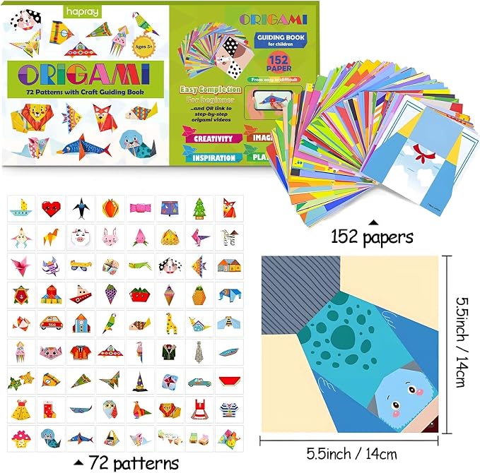 hapray Origami Kit for Kids Ages 5-8 8-12, - Image 2
