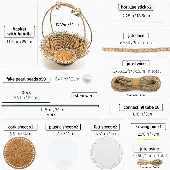 AOUXSEEM Basket Weaving Kit for Beginners, DIY Woven Picnic Hamper - Image 3