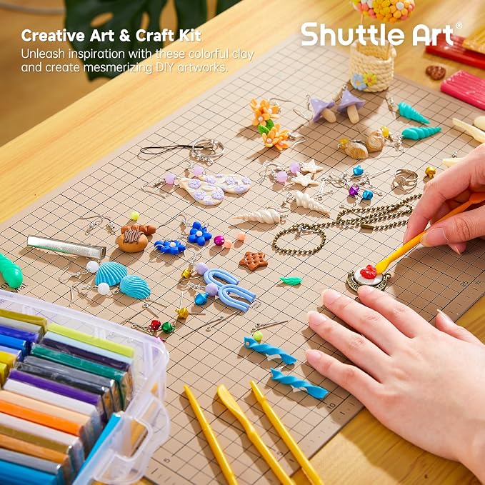 Shuttle Art Polymer Clay Kit, 60 Colors Oven Bake Clay - Image 6