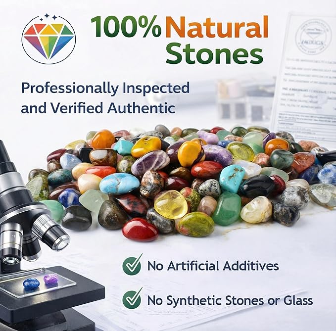 Polished Mixed Crystal Chips Set, 0.4 inches, Meditation, Witchcraft and Home - Image 3