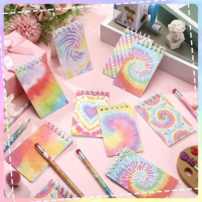 Honoson 48 Pcs Mini Tie Dye Notepads - Image 4