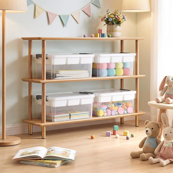 17 QT Clear Craft Storage with 1 Removable Fixed-Compartment Tray, Craft - Image 9