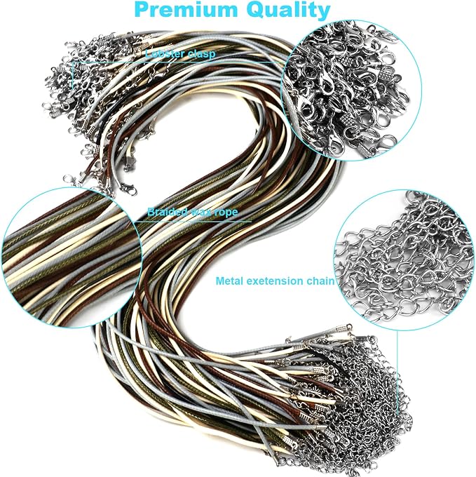 100 Pcs Leather Necklace Cord - Image 4