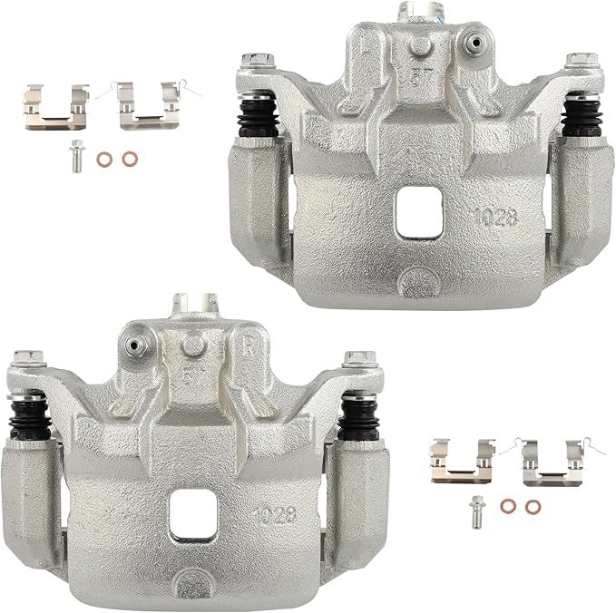 cciyu Front Left & Right Brake Calipers Assembly w/Bracket 19B3306 19B3307 2007 2008 2009 2010 2011 2012 2013 2014 2015 2016 2017 2018 2019 For Nissan For Sentra
