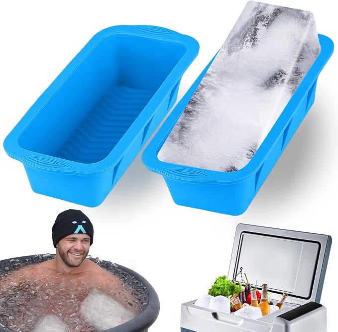 XANGNIER Extra Large Ice Block Mold, 2 Pack 4.7lbs Ice Cubes by XANGNIER