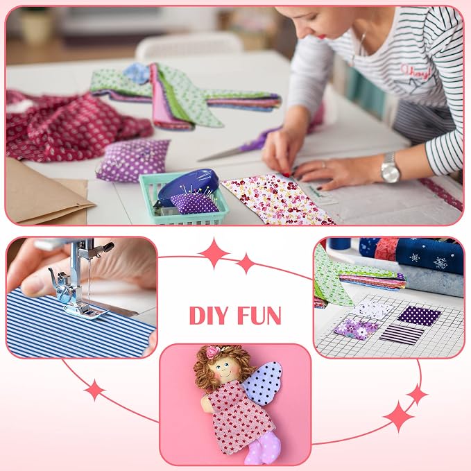 Hosuly 40 Pcs Multicolor Cotton Jelly Fabric - Image 6