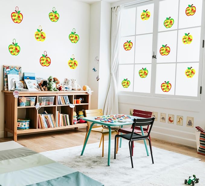 Renbuzhu 40PCS Back to School Apple-Shaped Crafts Bulk: Tissue Paper Sign - Image 3