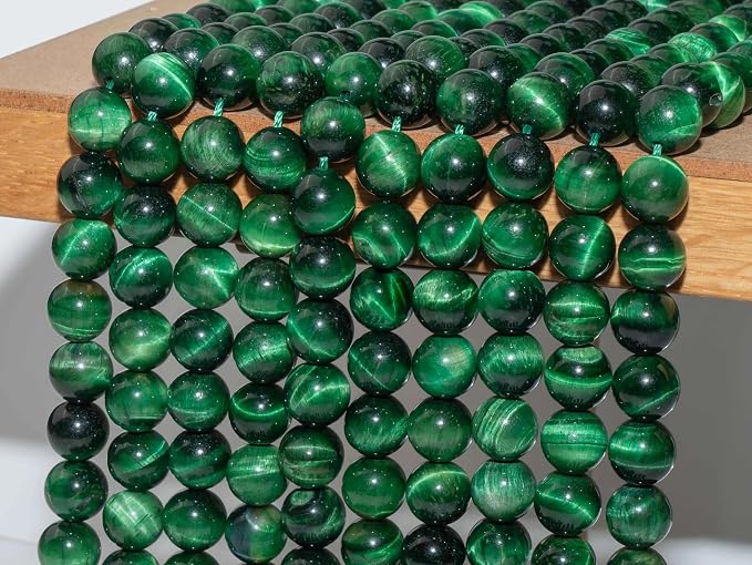 Zenkeeper 108Pcs Green Tiger Eyes Spacer Loose Beads Bulk - Image 2