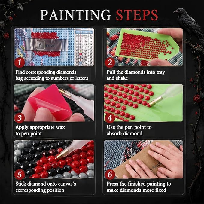 Gemozaic 4 Pack Gothic Diamond Art Kits - Image 8