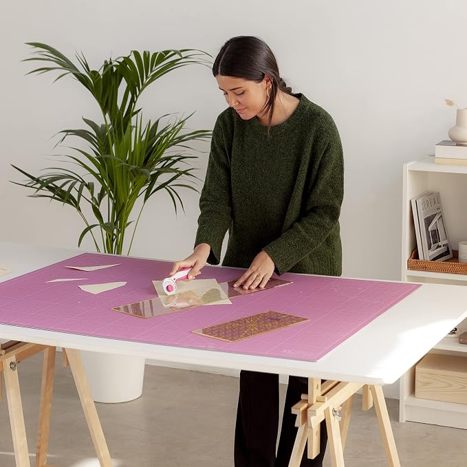 Elan Cutting Mat A0 Pink & Purple, Extra Large Self Healing Cutting Mat 36 x 48 - Image 6