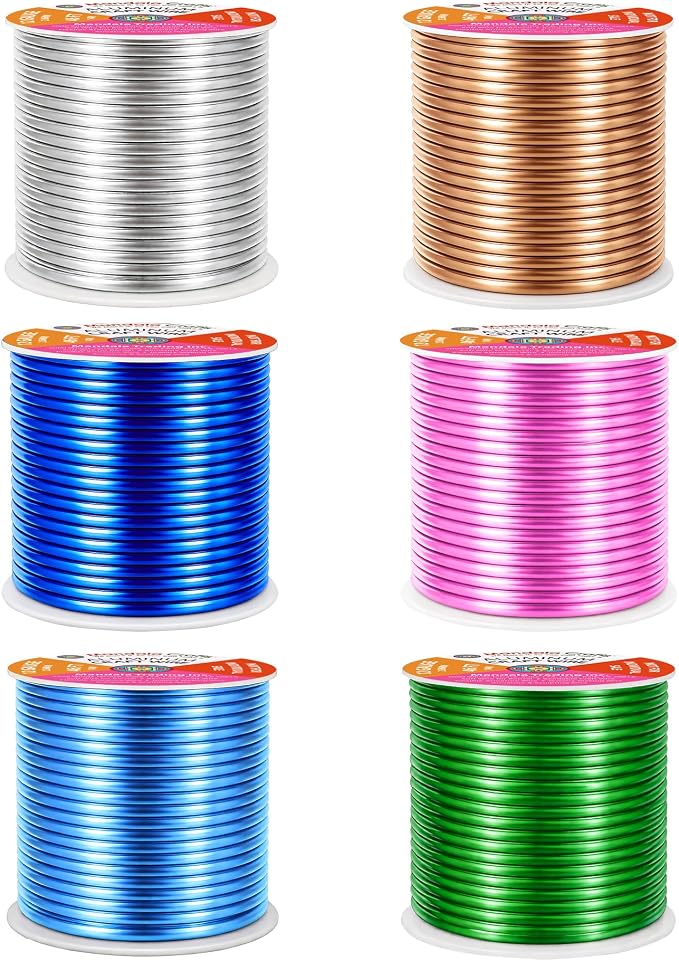 Mandala Crafts 12 GA Pink Green Blue Assorted Anodized Aluminum Craft Wire | - Image 2