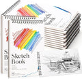 12 Pack Small Sketch Books, 5.5 x 8.5 Inch Mini Sketchbook, 68lb/100gsm Spiral by Prudiut