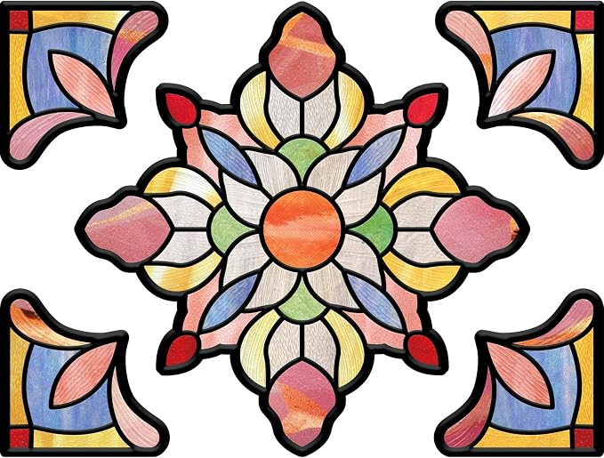 ADD.HERES Window Stickers, ‌Stained Glass Window Privacy Film, UV Blocking - Image 6