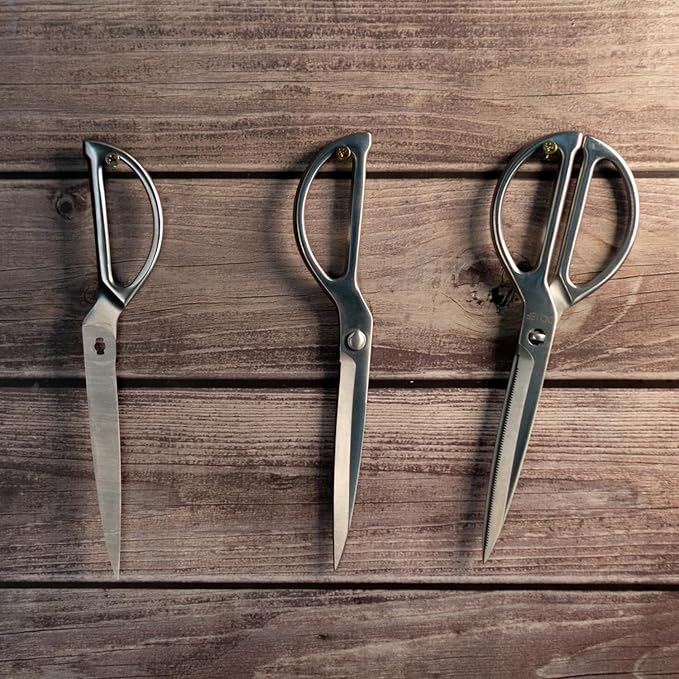 All Purpose Heavy Duty Stainless Steel Kitchen Scissors - Ultra Sharp Dishwasher Safe Serrated Cutlery Utility Shears for Poultry, Meat, Fish, Chicken, and Vegetables