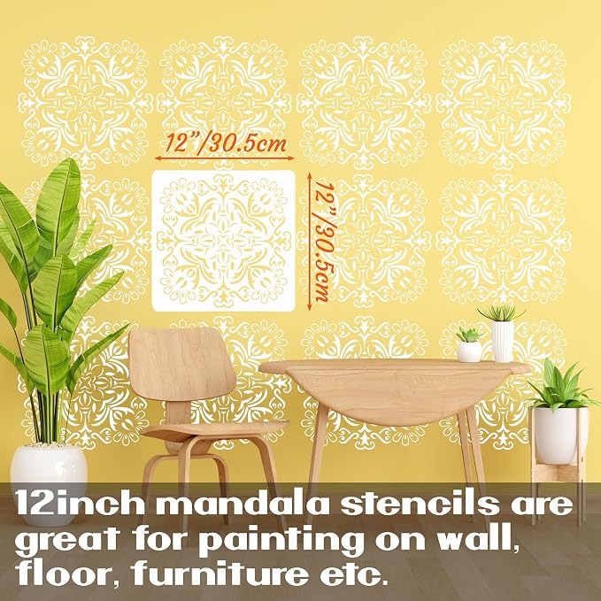 Wall Stencils for Painting Large Pattern, Plastic Reusable Stencils for Home - Image 2