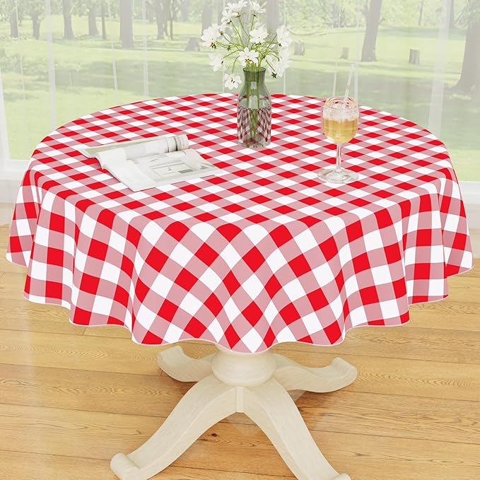 Smiry Plastic Table Cloth, Waterproof Vinyl Tablecloth by Smiry