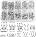 523PCS Keychain Making Kit, Keychain Making Supplies Including Keychains Clips by Sucrown