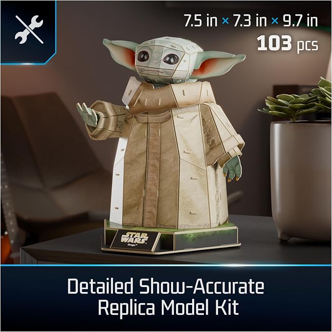 4D Build, Star Wars Grogu 3D Model Kit, Star Wars Collectibles & Desk Decor - Image 2