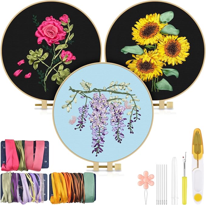 TINDTOP Embroidery Kit for Adult, Ribbon Embroidery Kit for Beginners | for by TINDTOP