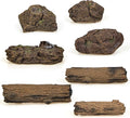 7Pcs Artificial Tree Stumps and Miniature Fake Stone Rocks by PIVNASY