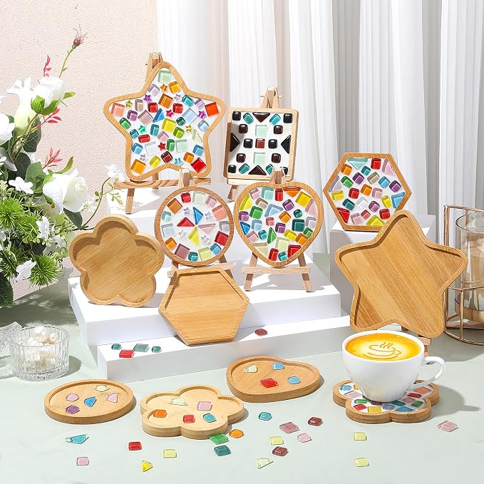 Potchen 12 Sets DIY Glass Mosaic Tiles - Image 4