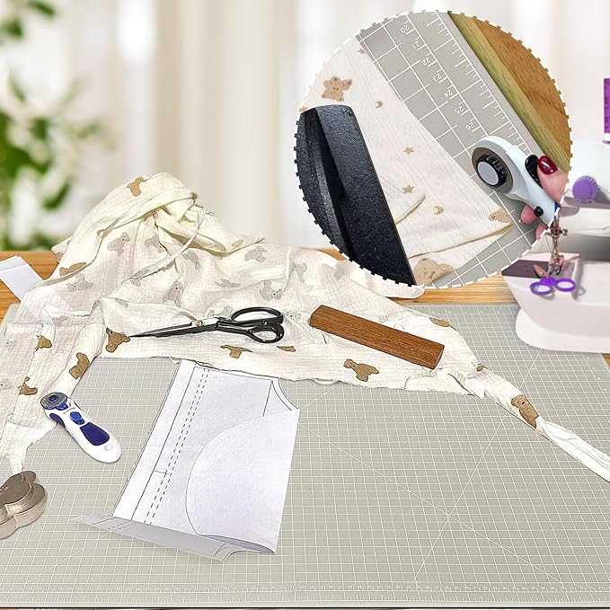 24" x 36" Self Healing Cutting Mat: Double Sided Sewing Cutting Mat Craft - Image 2