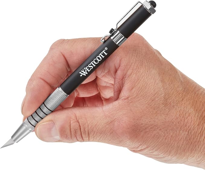 Westcott 16963 Pen-Style Retractable CarboTitanium Bonded Hobby Knife - Image 5