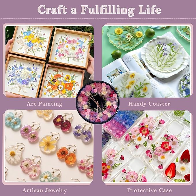 84 Pcs White Dried Pressed Flowers - Image 4