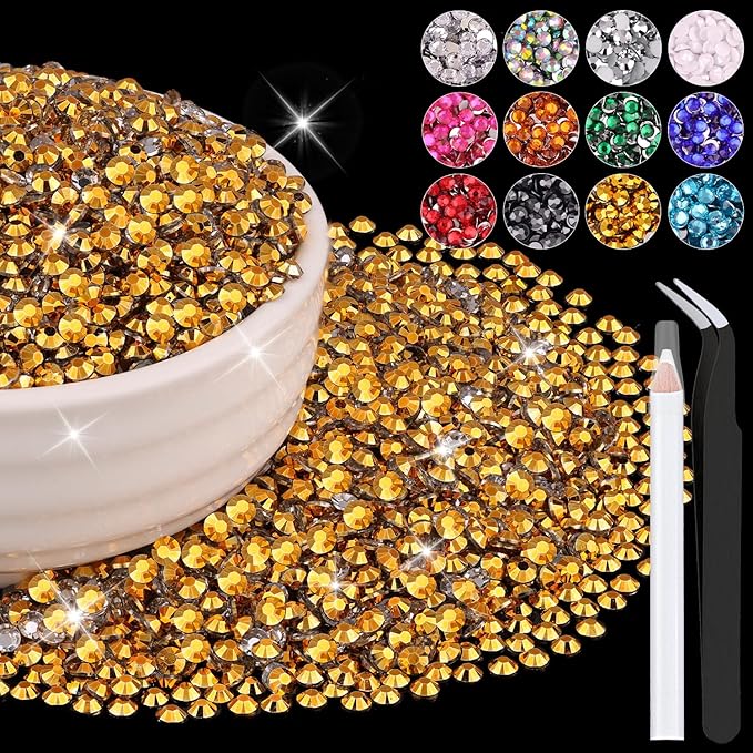 8000PCS 3mm Resin Rhinestones Bulk by BELLEBOOST