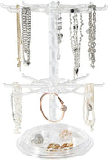2 Tier Rotating Jewelry Display Stand, Necklace Holder, Jewelry Tree Stand by Cchenxxi