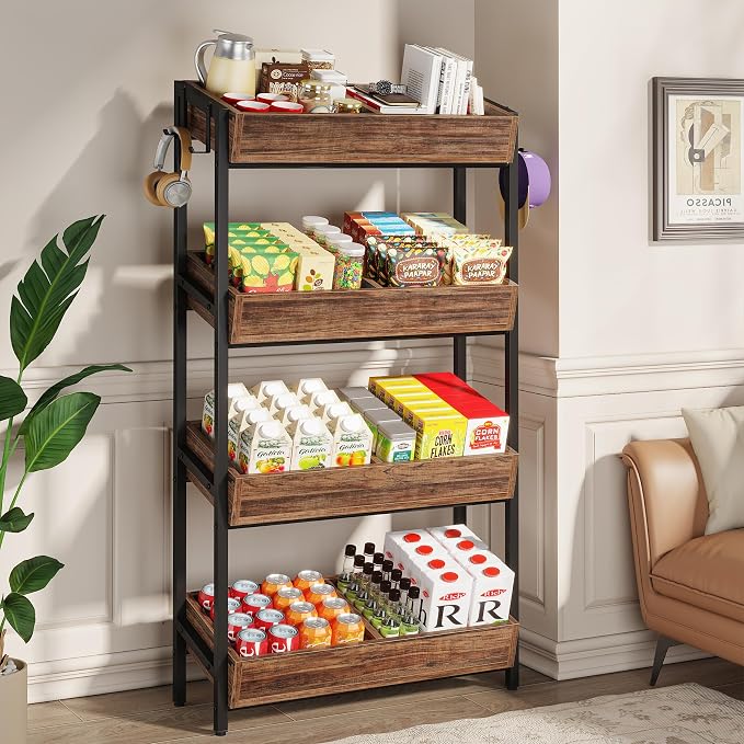 Tribesigns 4-Tier Retail Snack Display Shelf, Snack Rack Display Stand by Unknown