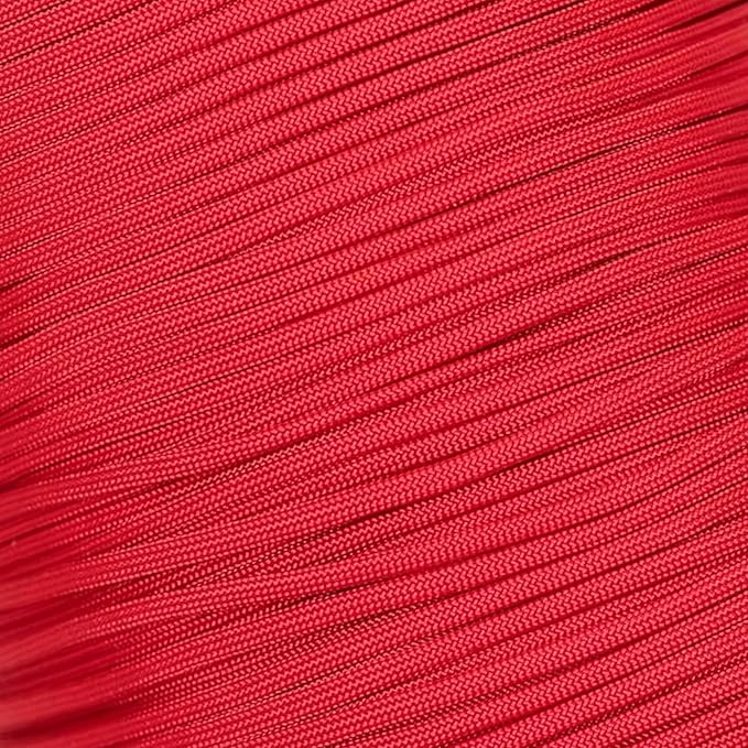 The Paracord Store | Type III 550 Paracord - 50 FT Hank, Imperial Red | Heavy Duty 7 Strand Tactical Paracord - USA Made Nylon Outdoor Parachute Cord for Camping, Fishing & More - Survival Cord