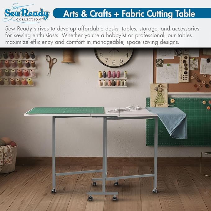 Sew Ready Folding Craft & Cutting Standing Table - Image 6