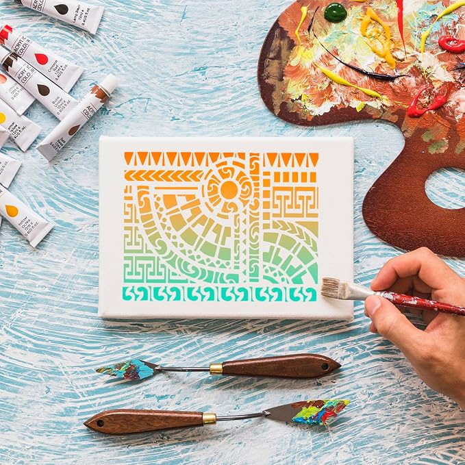 Stencils for Crafts Reusable Texture Art Stencils Geometric Stencil for - Image 7