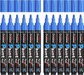 Overseas 12 Pack Blue Acrylic Paint Pens Permanent Markers, Medium Tip | by Overseas