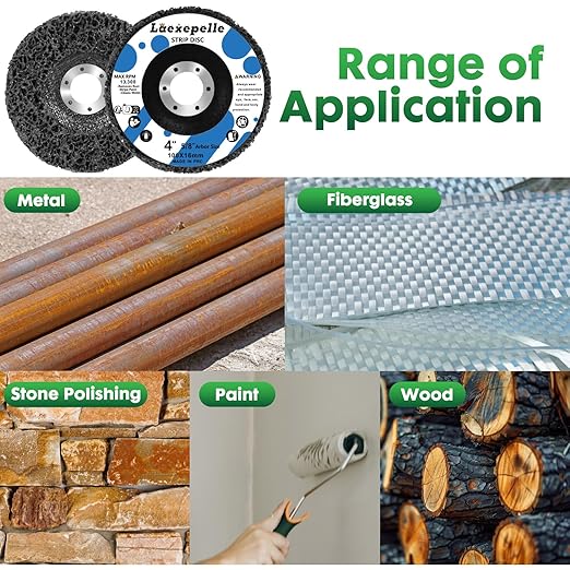 5 Pack Angle Grinder Stripping Wheel Angle Grinder Strip Disc Paint Stripper Attachments Grinder Wheel, Paint Metal Oxidation Rust Remover Stripper Tool (4'' x 5/8''-5B)